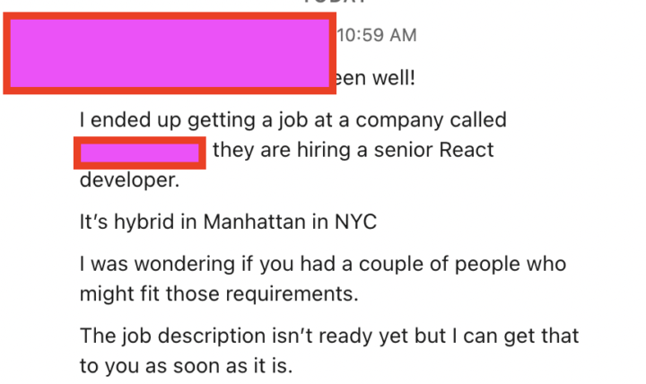 Job Opening for Frontend SWE Engineer in NYC Hybrid → DM me