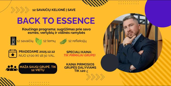Koučingo programa: Kelionė į save