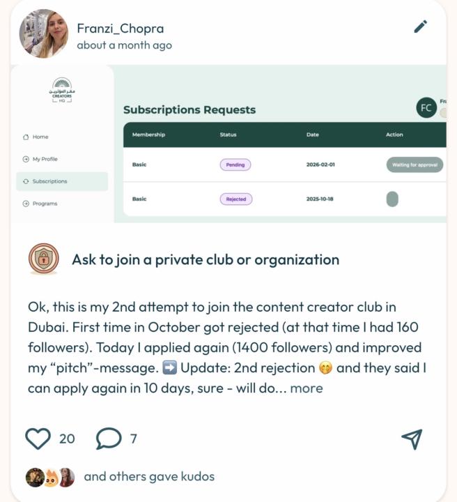 Favorite Rejection Challenge