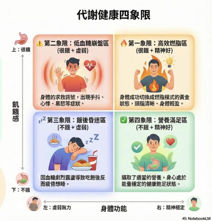 ［221%］【美麗的邏輯】別怕餓！重新定義你的「飢餓感」：一張圖看懂你的代謝靈活性