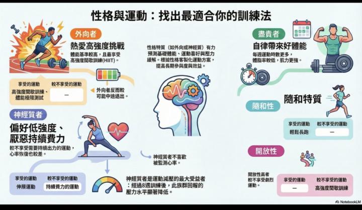 ［217%］你的性格，決定了你的運動命運。一張圖看懂你該練什麼