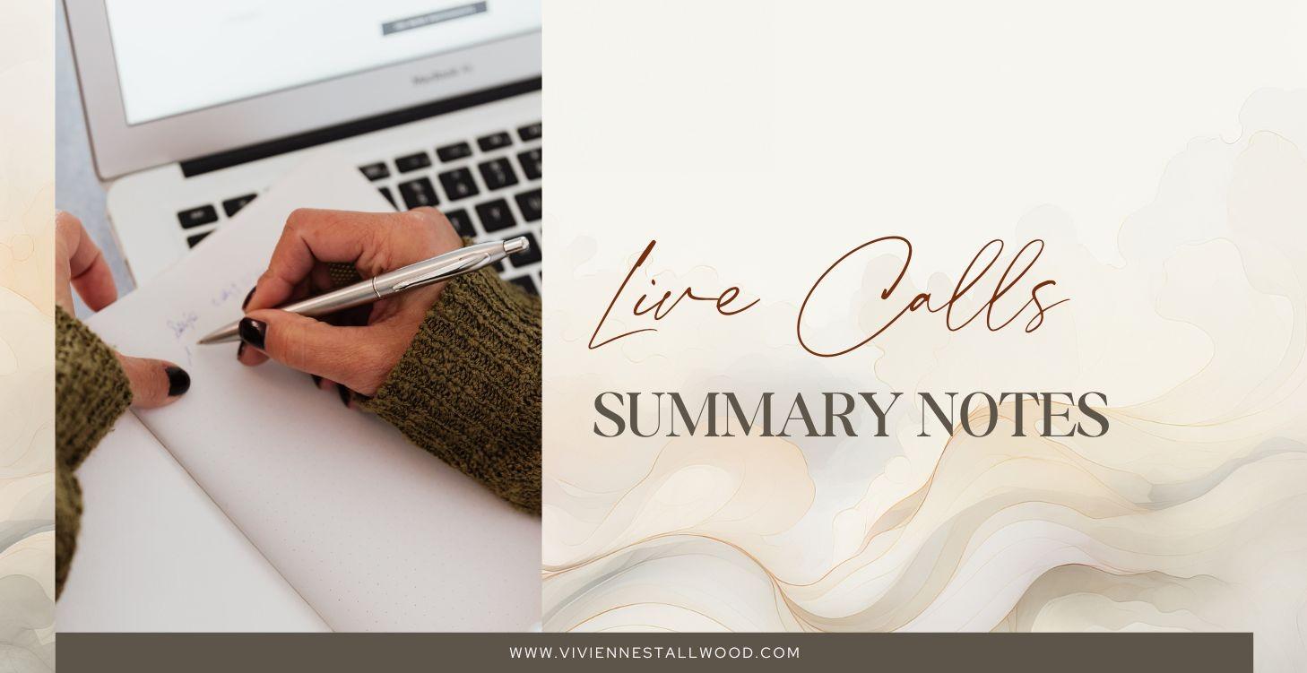 Live Calls: Summary Notes