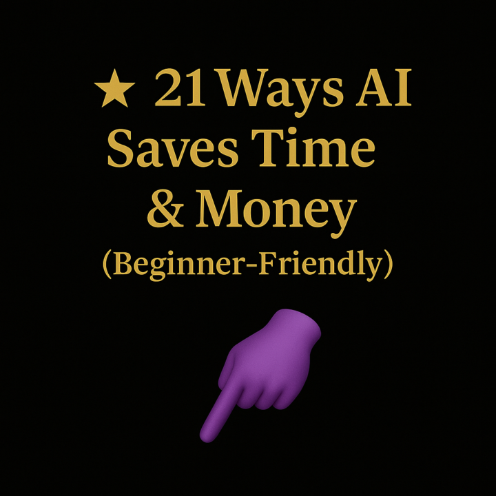 ⭐ 21 Ways AI Saves Time & Money (Beginner-Friendly)