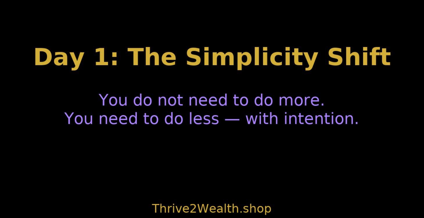 Simplicity Shift Challenge