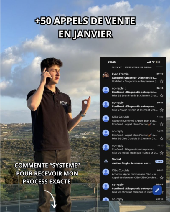 Mon système d’acquisition m’a rapporté +50 appels de vente en Janvier : 