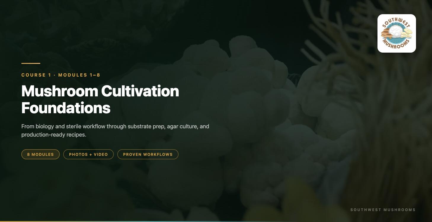 Mushroom Cultivation Foundations - Course 1