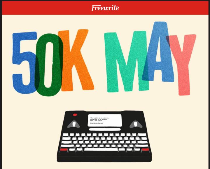 Freewrite’s 50K in May