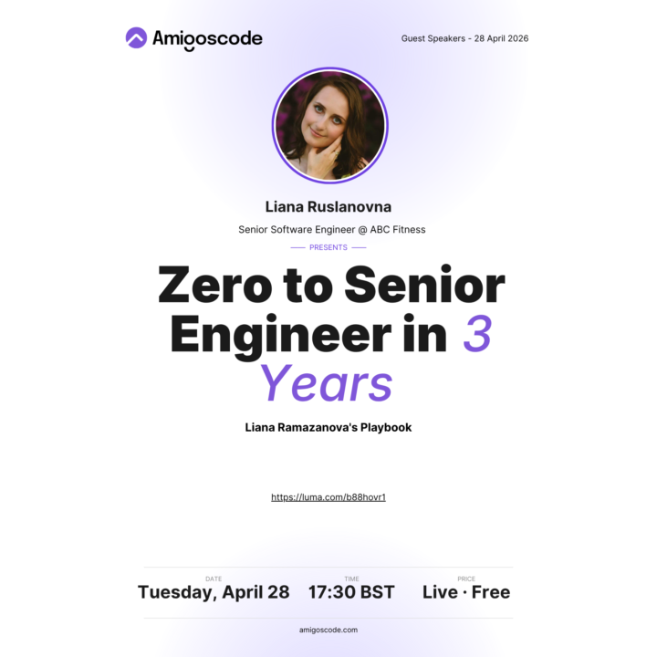 Amigoscode Guest Speaker Event