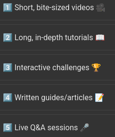 Weekly polls : Learning Preferences 📚