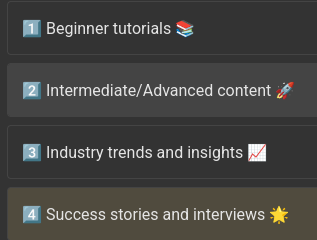 Weekly polls : Help Us Improve!