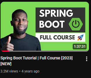 What tutorial to watch to learn spring boot