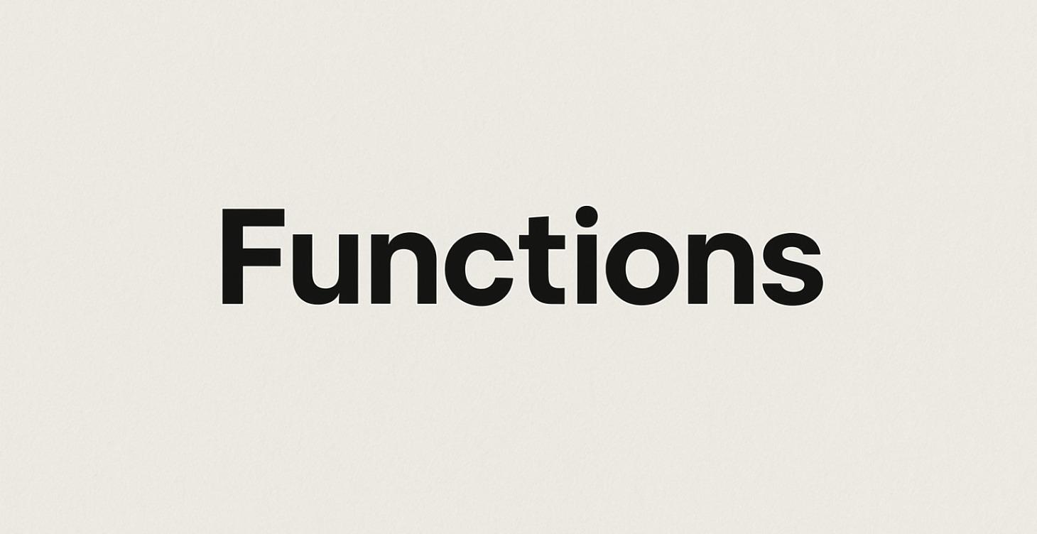 Functions