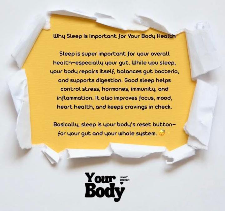 Why sleep is important for your body Health 