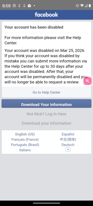 Just got Zucked! 