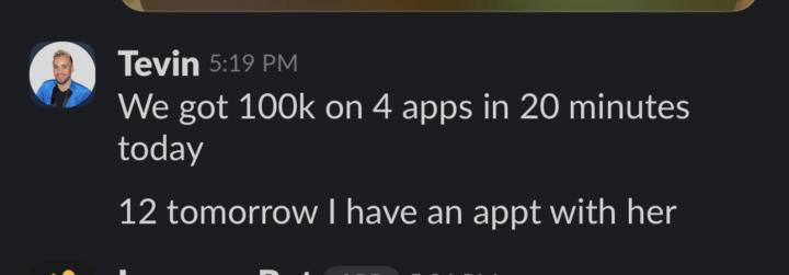 100k in 20 minutes 😅