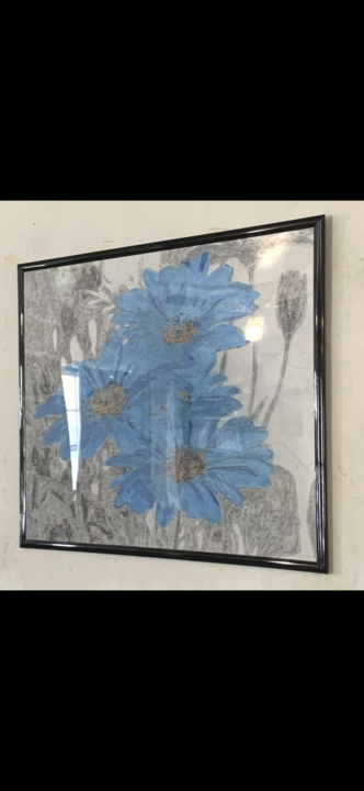 Daisies in watercolor pastel 