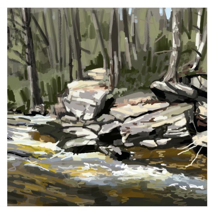 Using Procreate or digital painting app to plan a painting?