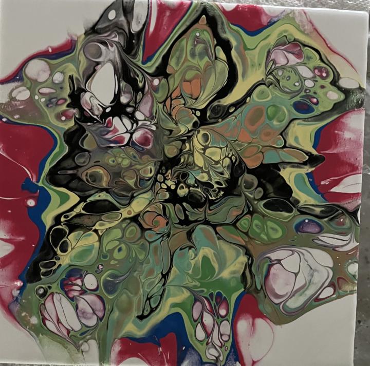 My first acrylic pour art ever 