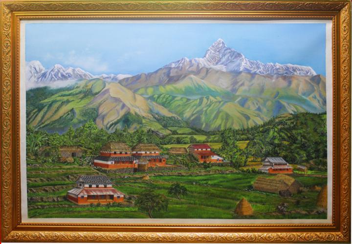 Mt.Fishtail With Village