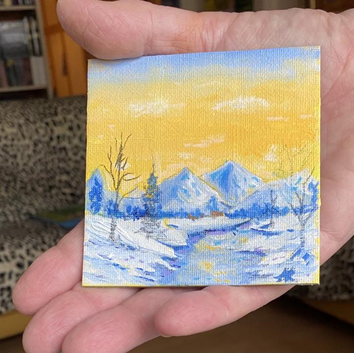 Mini painting 9x9 cm 