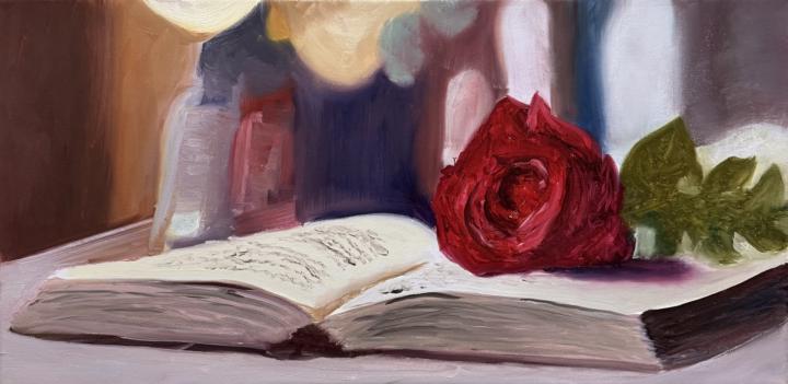 Rose, 12x24 oils 