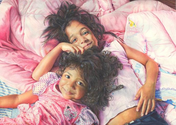 My Watercolor Portrait Of My Daughters