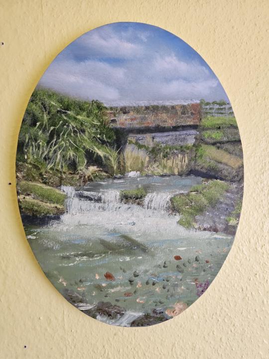 Chapel and cottage stream. 