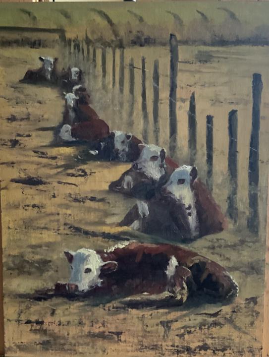 On my easel. Started yesterday. 