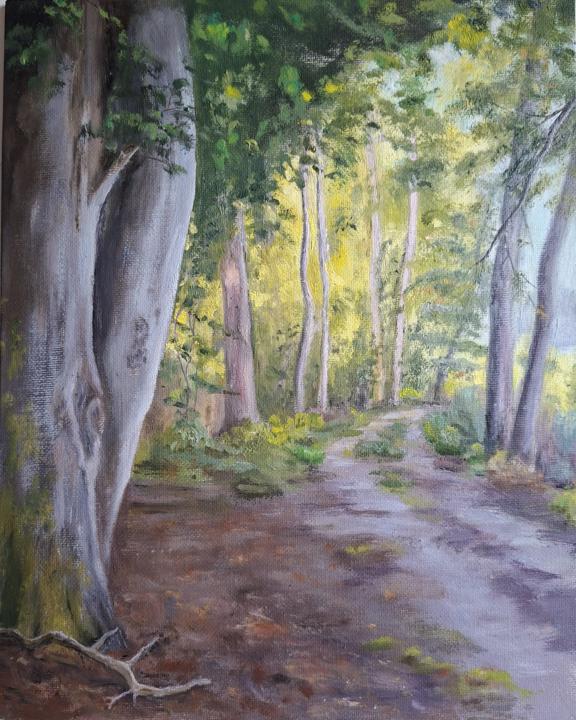 Trees, oil on canvas 