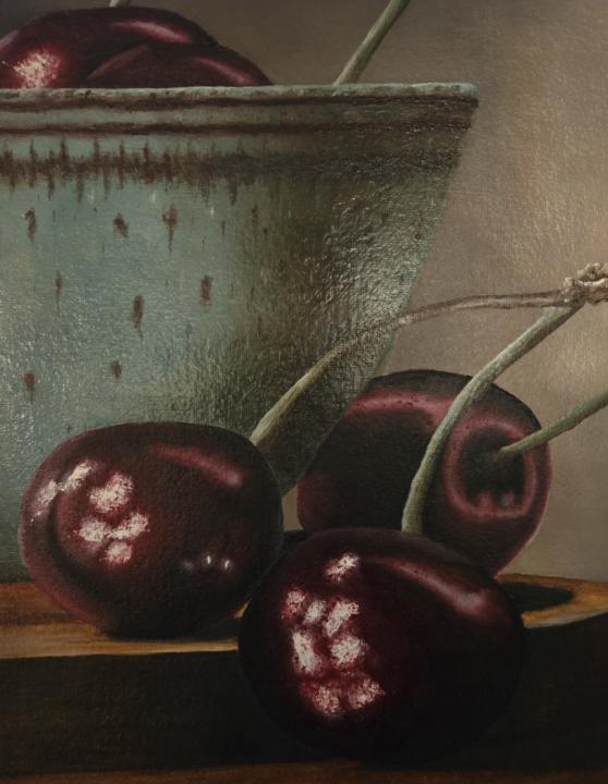 Cherries and Bowl Still Life
