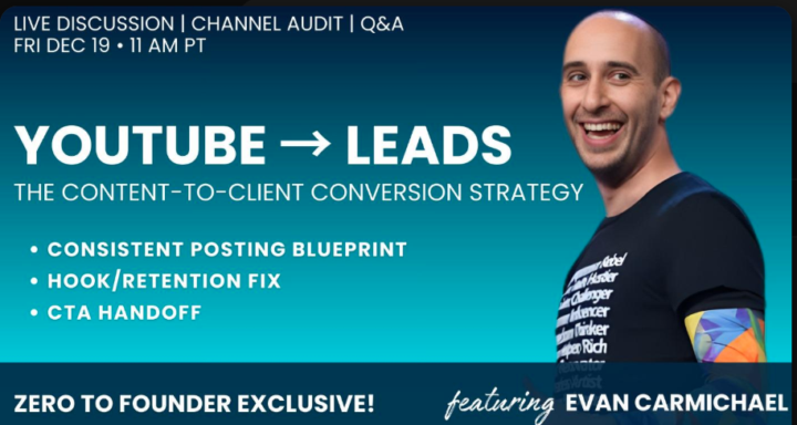 Join this call instead of our Friday call!! w/ Evan Carmichael