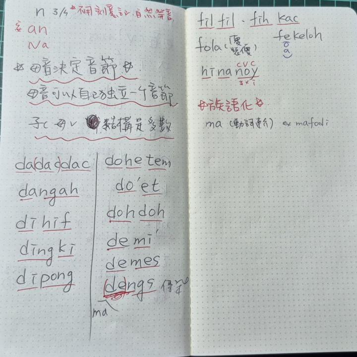 我的第一堂阿美語書寫系統課