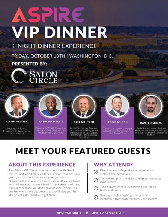 Tickets Available for The Salon Circle's Inaugural Dinner-Friday, October 10