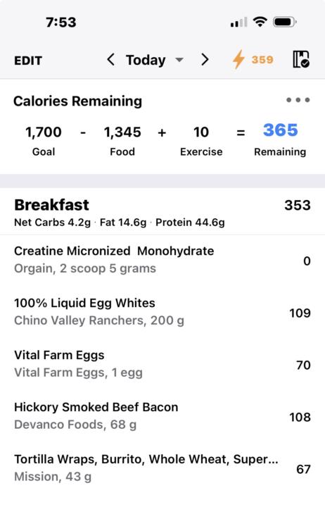 Day 3 – Execution: Food Tracking