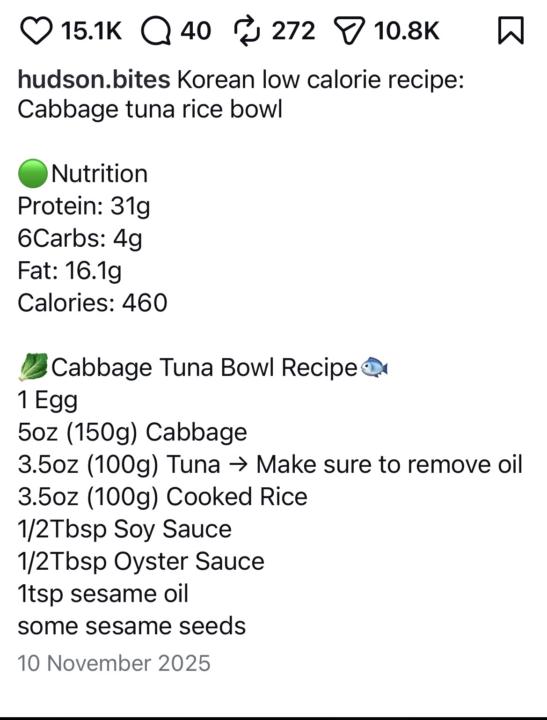Cabbage tuna bowl  - best thing I’ve tried yet