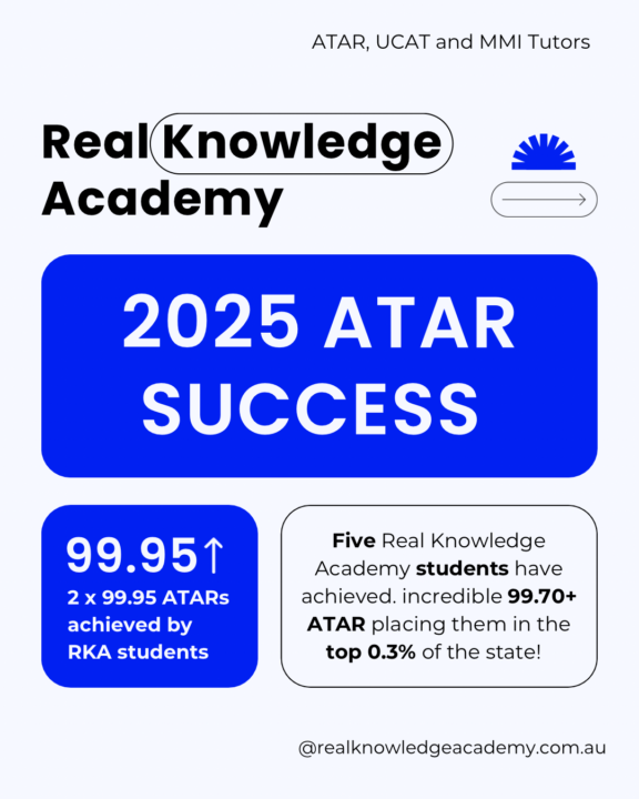 RKA ATAR Success! 2 x 99.95, 1 x 99.90, 99.75 and 99.70
