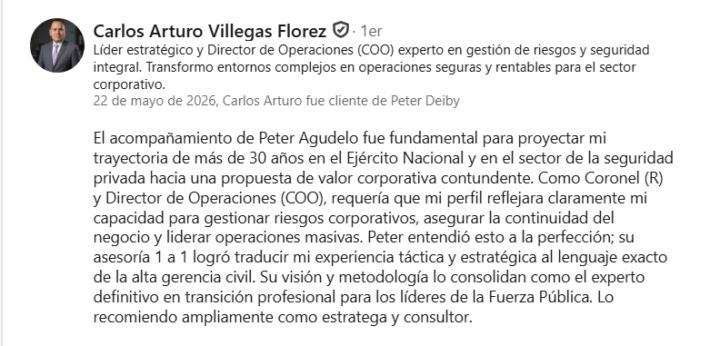 De Coronel (R) a Director de Operaciones (COO) en el mundo corporativo 🎖️💼