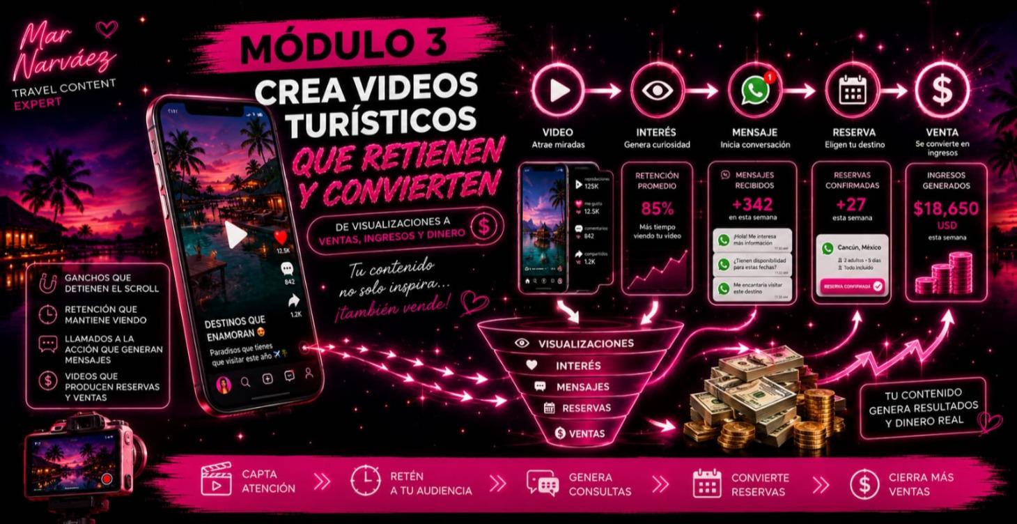 Crea videos turísticos que retienen y convierten