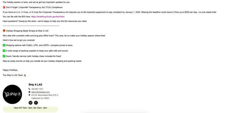 Engaging with Customer During the holidays.