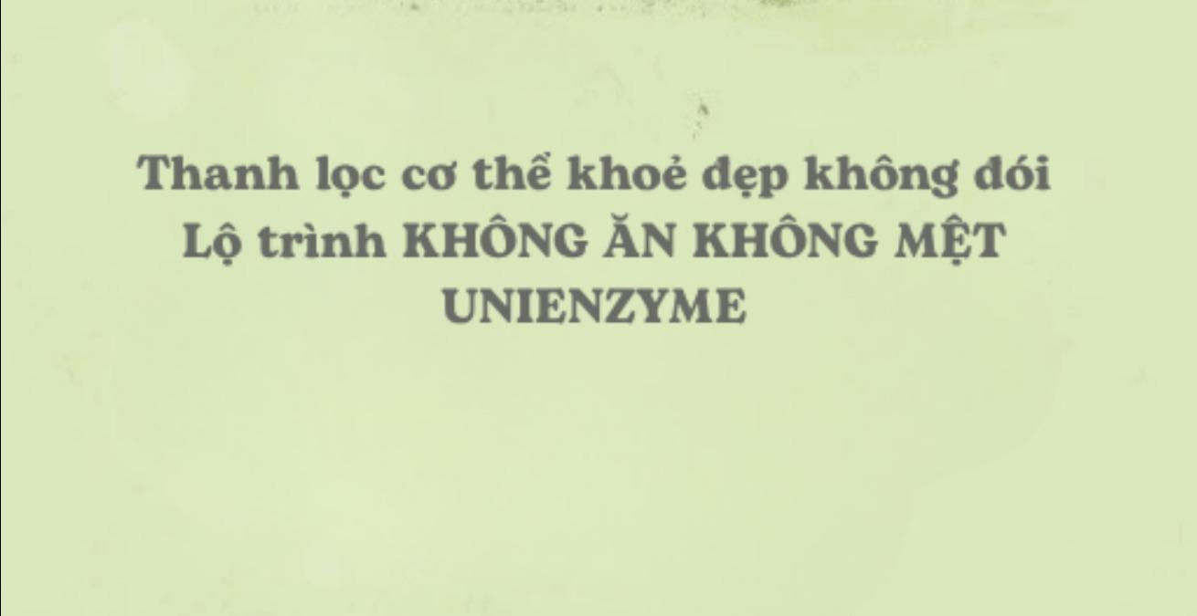 THANH LỌC CƠ THỂ KHOẺ ĐẸP KHÔNG ĐÓI