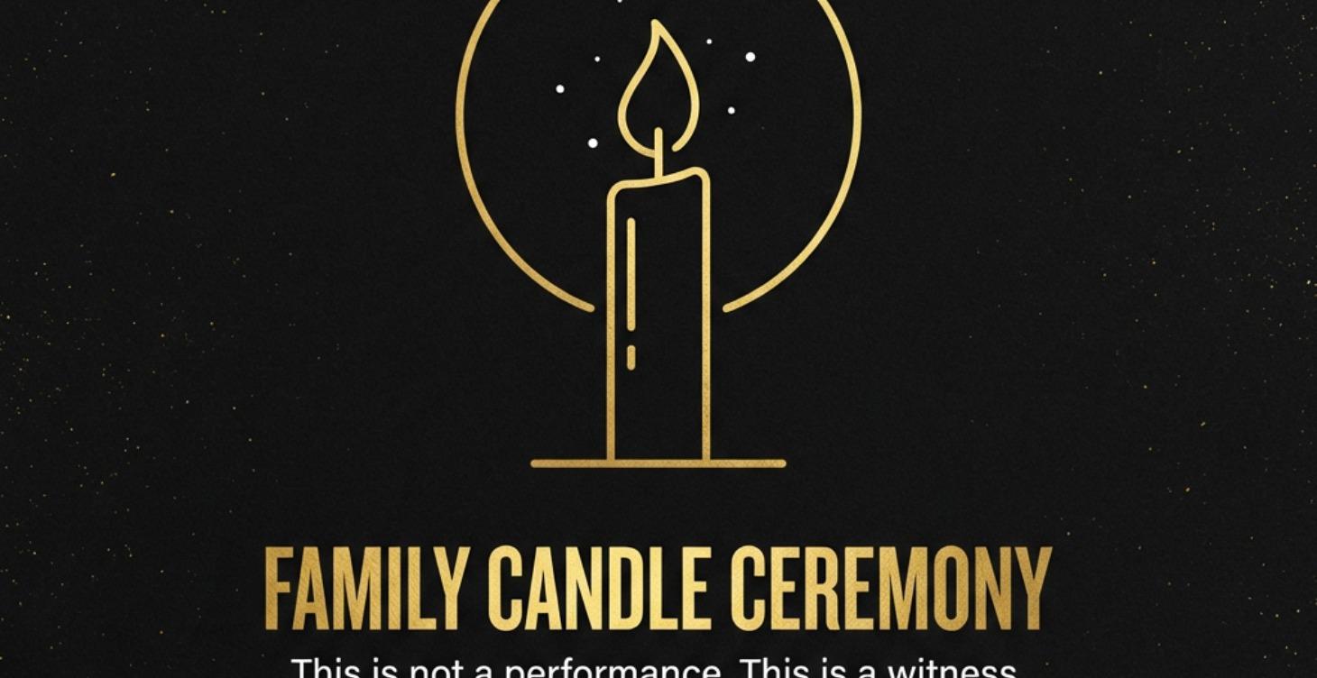 Lighting the Candle Reflection Family Ceremony.