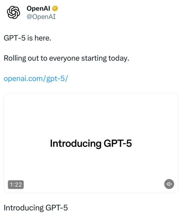 GPT-5 Offiziell da 🥳