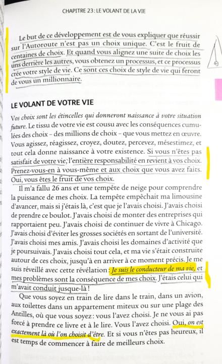 Livre "Autoroute du millionnaire" page 251