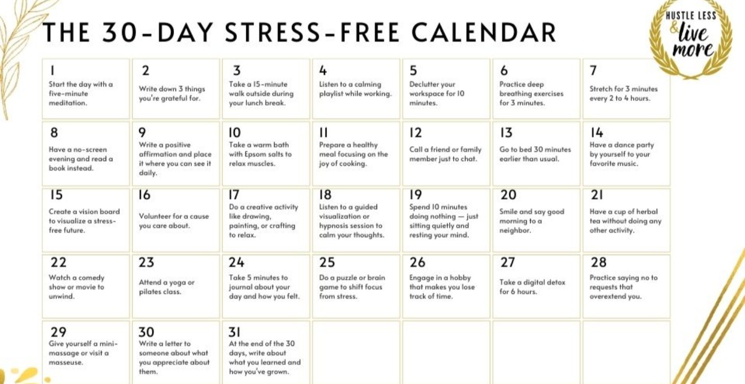 Level 4 | FREE - The 30-Day Stress-Free Calendar