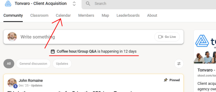 Heads up - upcoming group call