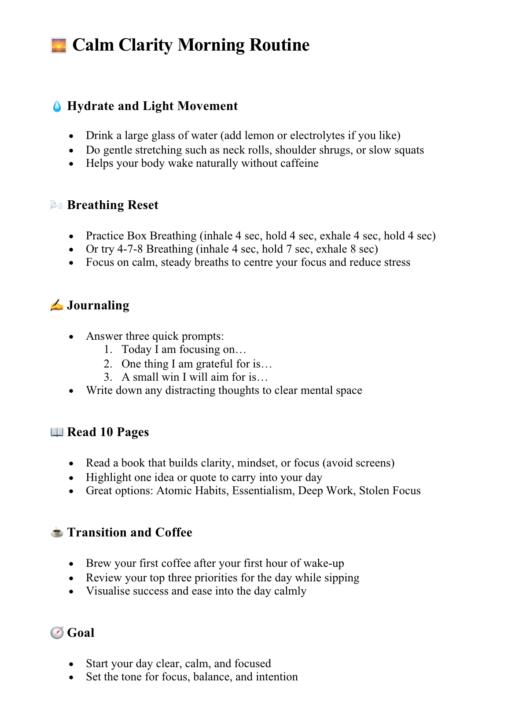 The Morning Routine That Helps Me Stay Clear & Focused