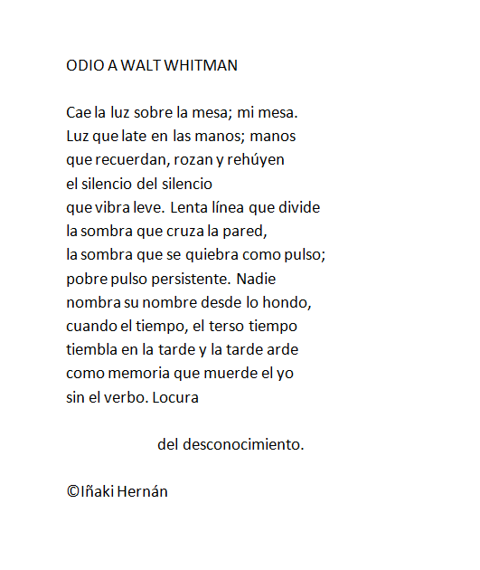 Odio a Walt Whitman