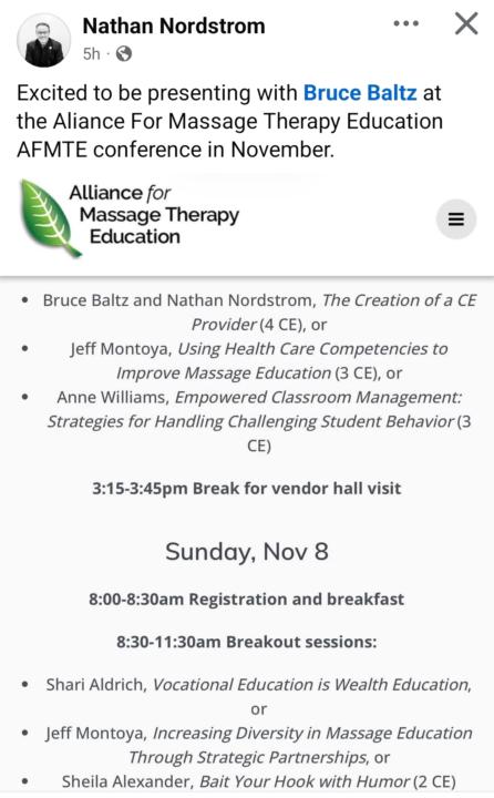 Alliance For Massage Therapy Education 