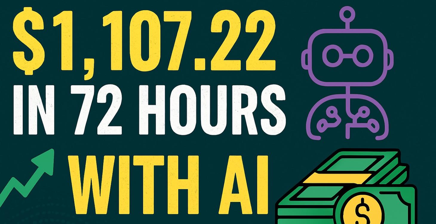 I Made $1,107.22 IN PROFIT in 72 Hours Using AI