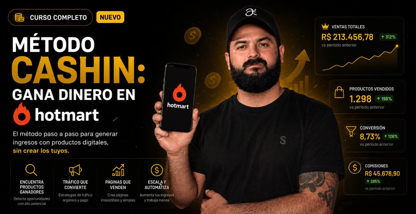 MÉTODO CASHIN: GANA DINERO EN HOTMART🔥